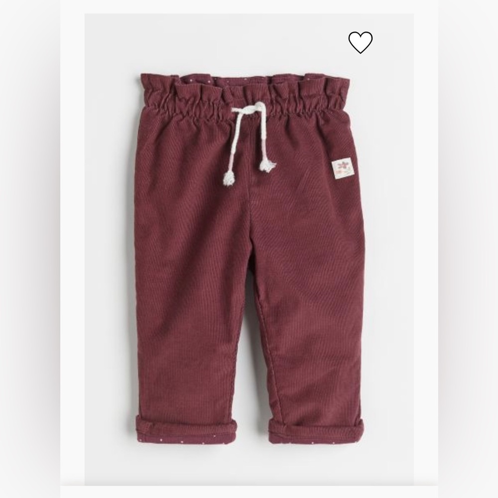 H&M corduroy toddler pants three pack
